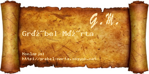 Grébel Márta névjegykártya